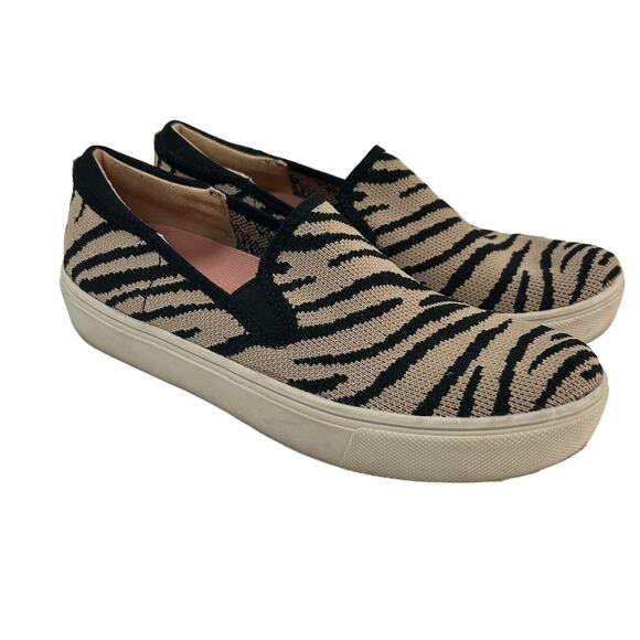 Dr. Scholl's No Bad Knit Zebra Print Slip On Sneakers 6.5 - Picture 1 of 7